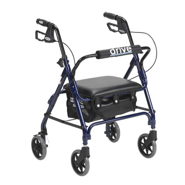 Junior Rollator Rolling Walker with Padded Seat | Blue