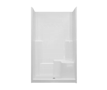 48 X 36 Shower Stall + Built-in Seat | 1-Piece