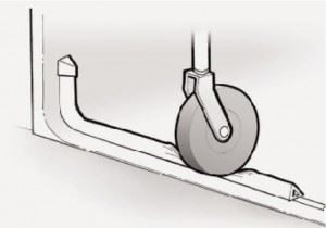 Collapsible Shower Dam | EZ Able WaterStay in White