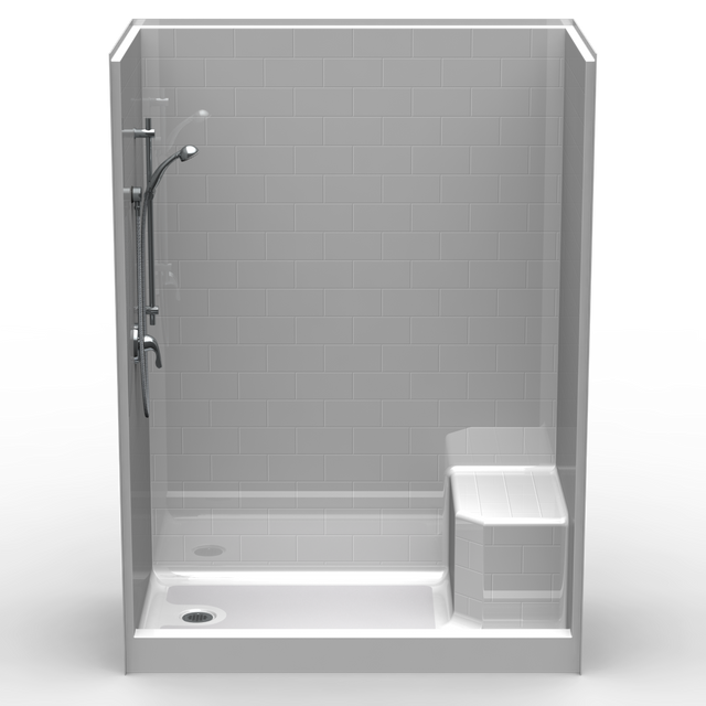 walk-in shower with seat kit