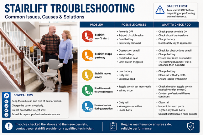 Stairlift Troubleshooting & Service Tips | Northern Michigan