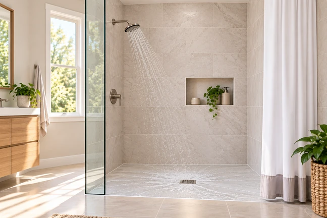 Curbless Shower: Will Water Get Out? How to Keep It In