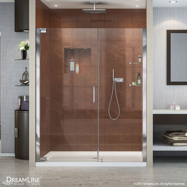 Frameless DreamLine Elegance pivot shower door