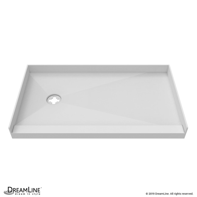Tile Ready Shower Pan | 60 x 34 | Left Drain