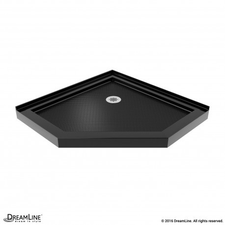 Neo Angle Shower Base | 36 x 36 | Corner Drain | Black