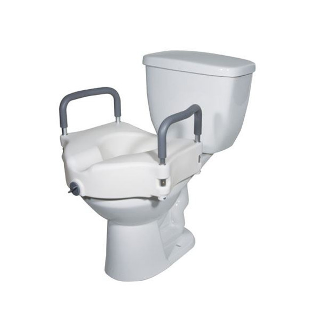 Raised Toilet Seat with Arms - Removable | 5 Inch