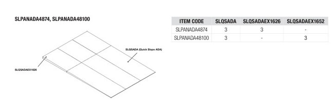 48 x 100 QuickDrain ADA Pan Sloping Kit for curbless shower installation