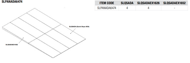 64 x 74 QuickDrain ADA Pan Sloping Kit | CURBLESS Shower