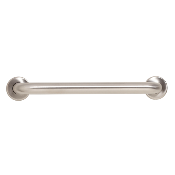 Stainless steel grab bar for bathroom safety, 1.25-inch diameter, ADA compliant