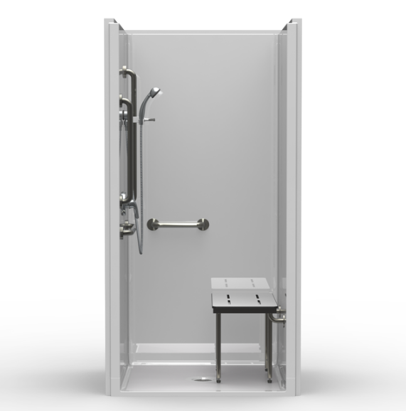 ADA Shower | 42 x 38 | Code Compliant | Multi-Piece | Smooth