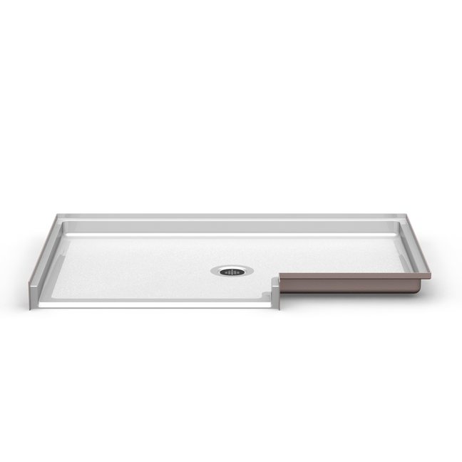 ADA Shower Pan | 64 x 42 | Code Compliant | Wing Wall