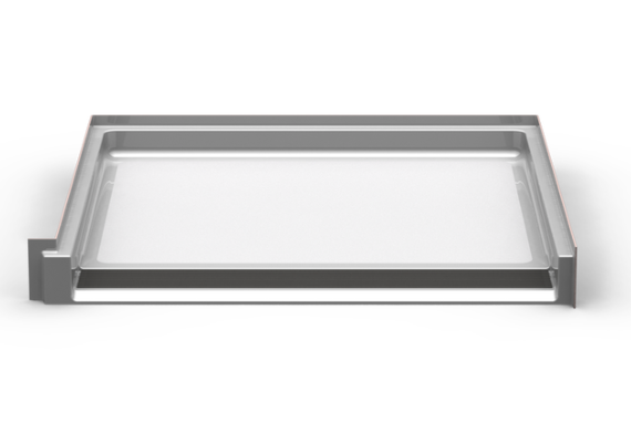 ADA Compliant Shower Base, 40 x 38 inches, roll-in design, center drain