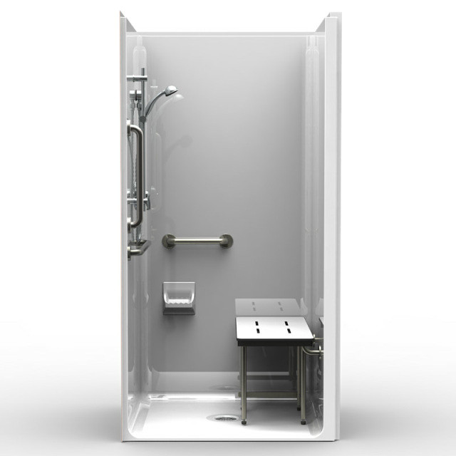 40 x 38 ADA Shower Stall | Single-Piece | Smooth Wall Finish