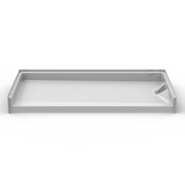 Curbed Shower Base | 60 x 30 | Side Drain | 2.5" Curb