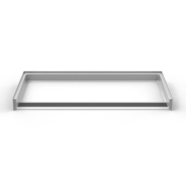 60 x 32 barrier free shower pan with front trench drain for accessible bathroom installation