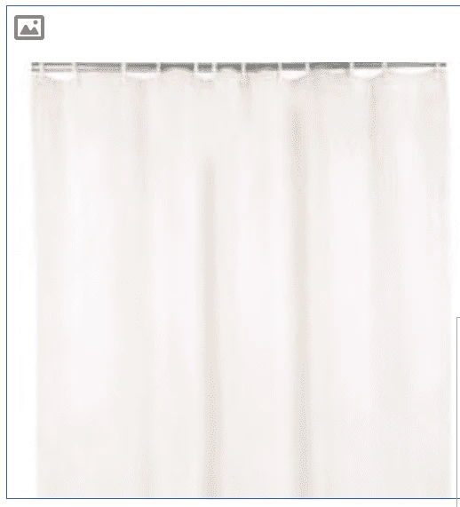 72 inch weighted fabric shower curtain for barrier free and curbless showers with weighted bottom hem