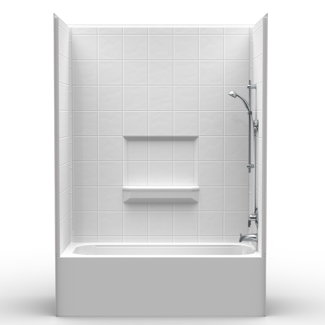 Bathtub Shower Combo | 60 x 30 | 4-Piece | 8" Tile Pattern