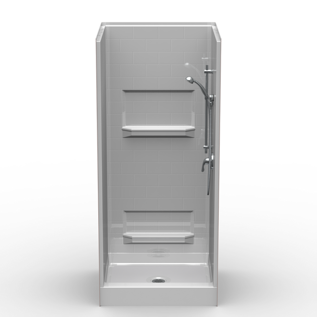 Curbed Shower Stall | 36 x 32 | Multi-Piece | Subway Tile