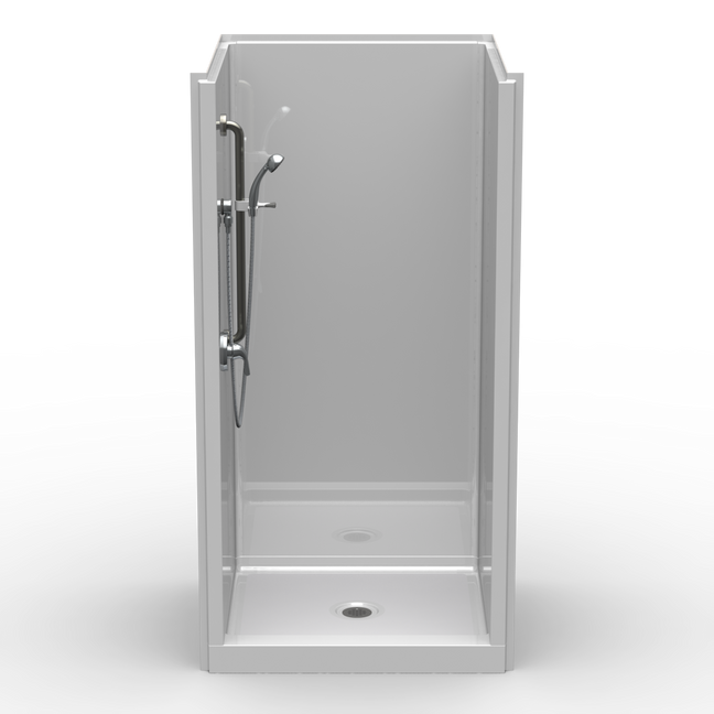 Curbed Shower Stall | 42 x 38 | Multi-Piece | Smooth Wall