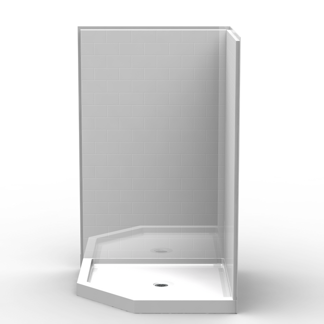 Neo-Angle Shower Stall | 48 x 48 | Multi-Piece | Curbed