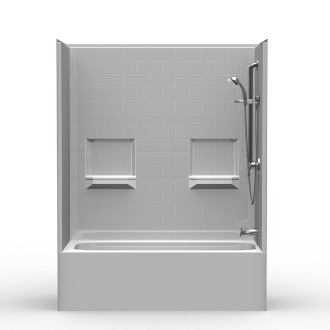Bathtub Shower Combo | 60 x 30 | 4-Piece | Subway Tile