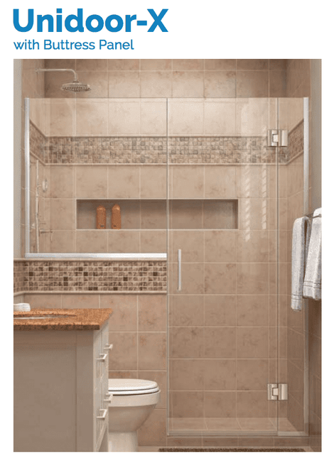 DreamLine Unidoor-X | 71 to 71-1/2 Hinged Shower Door | Chrome