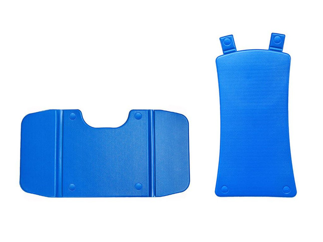 Blue Bellavita Comfort Cover for bath lift, with padded seat and backrest design