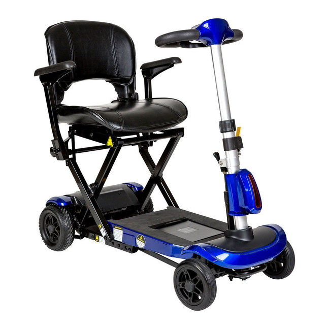 Folding Travel Mobility Scooter | ZooMe Auto-Flex | Blue