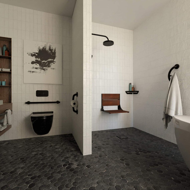 Bamboo Shower Seat | Wall Mount & Folding | 18 or 26"