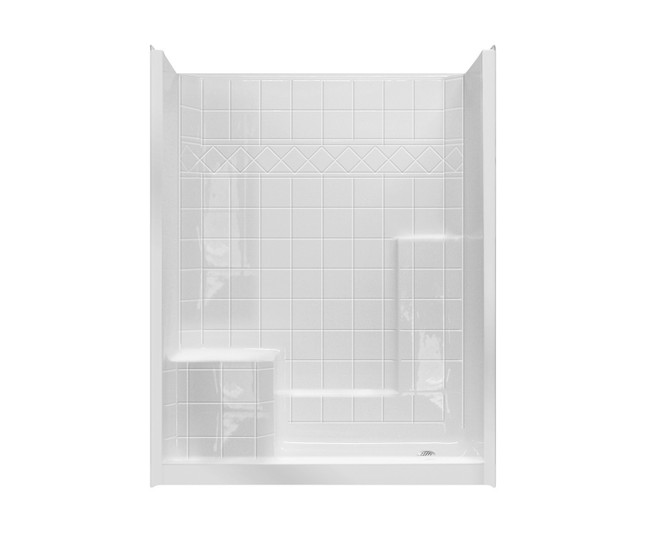 60 X 32 Shower with right drain | Built-in Seat | Tub to Shower