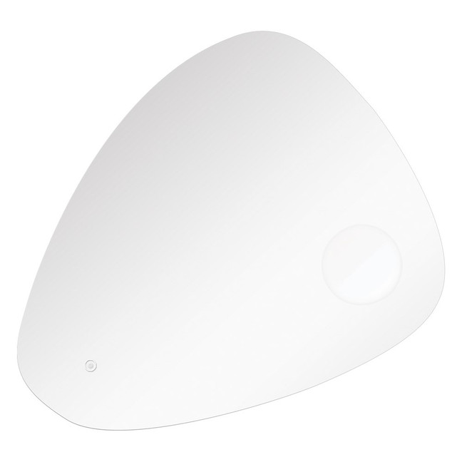 LED bathroom mirror with touch sensor, rounded design
