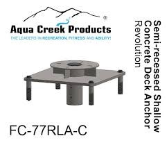 Anchor Kit for Revolution Pool Lift | 6" Thick Concrete (FC-77RLA-C)