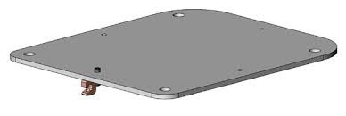 Wood deck anchor plate for Admiral Pool Lift, designed for secure mounting