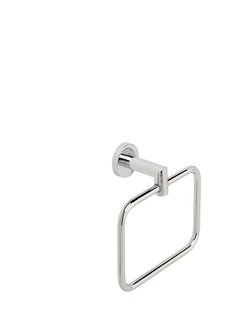 Collapsible toilet roll holder in polished chrome finish