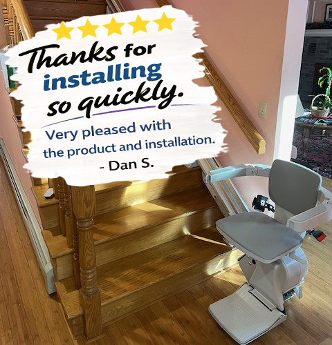 Stairlift installation by EZ Able