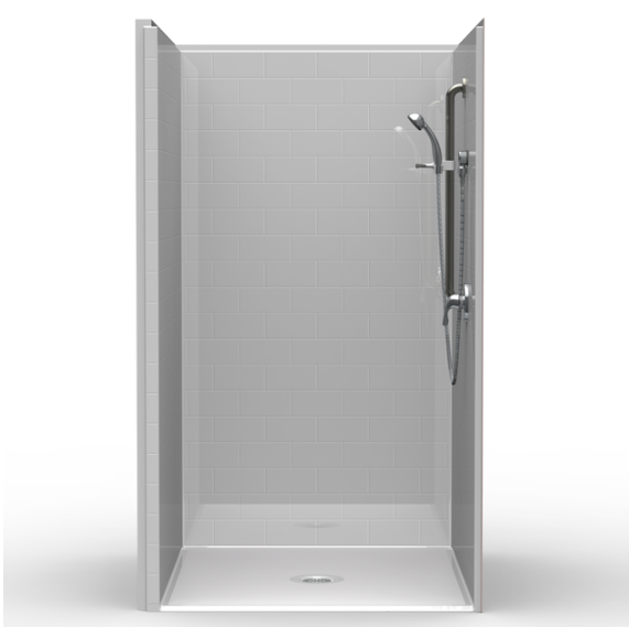 One Piece Shower Stall 46 x 52 Code Compliant Roll In