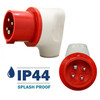 216419 Plug carries an environmental rating of IP44 Splashproof