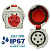 539 Receptacle carries an environmental rating of IP67 Watertight