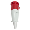 Walther Electric 360519 Pin and Sleeve Connector 60A 5 Wire 3ØY 277/480 VAC 7hr IP44 Splashproof - Industrial Grade IEC (Red)
