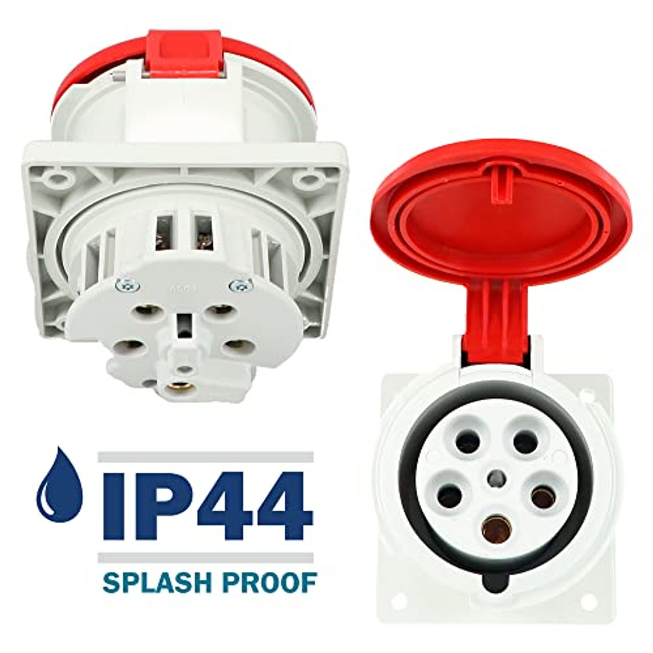 460 Receptacle carries an environmental rating of IP44 Splashproof