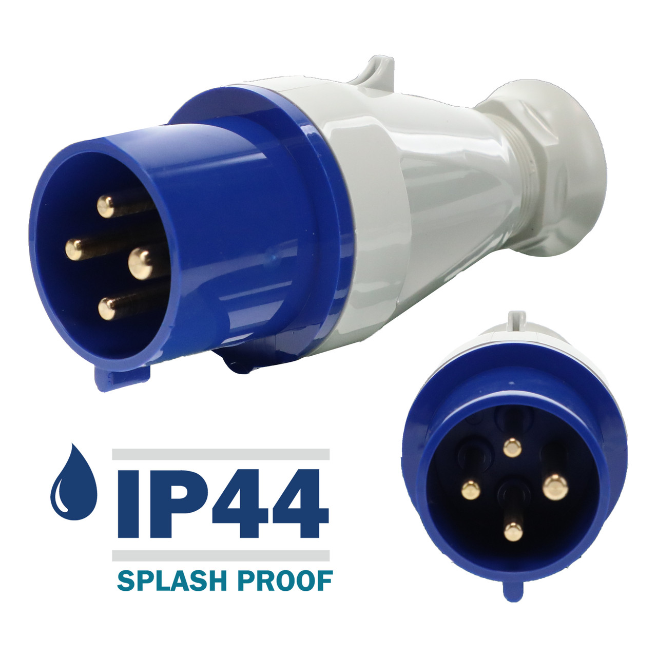 Walther Electric 232409 Pin and Sleeve Plug 30A 4 Wire 250 VAC 9Hr IP44