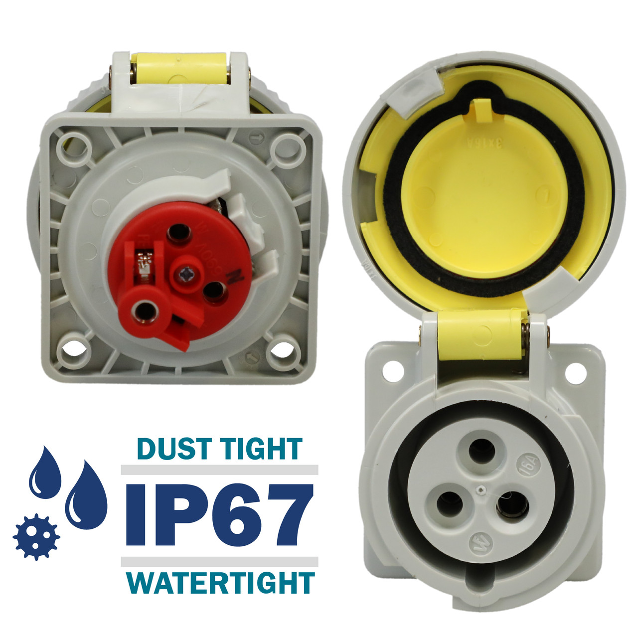 419316 Receptacle carries an environmental rating of IP67 Watertight