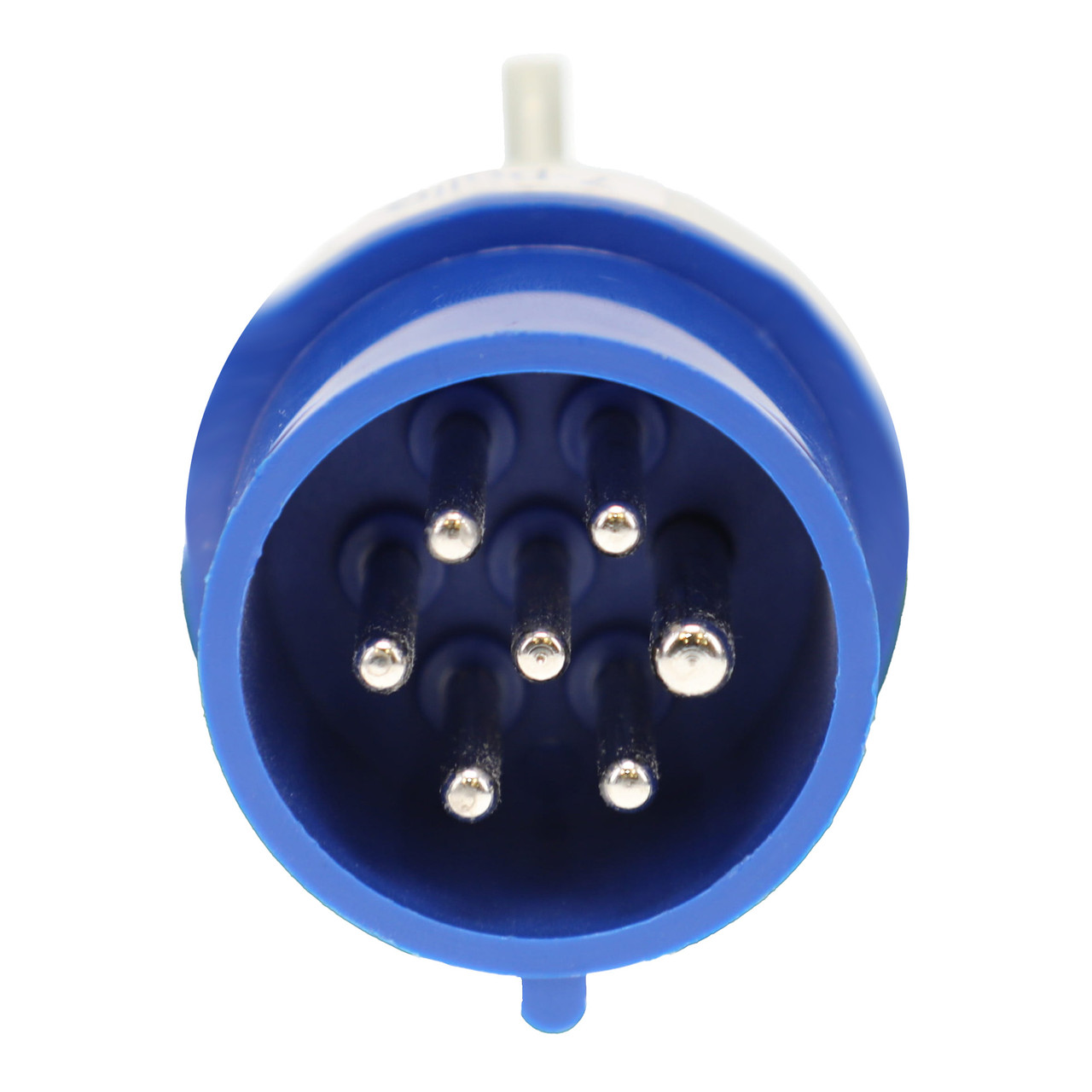 Walther Electric 210709 Pin and Sleeve Plug 16/20A 7 Wire 230/250 VAC  9hr IP44 Splashproof - Industrial Grade IEC (Blue)