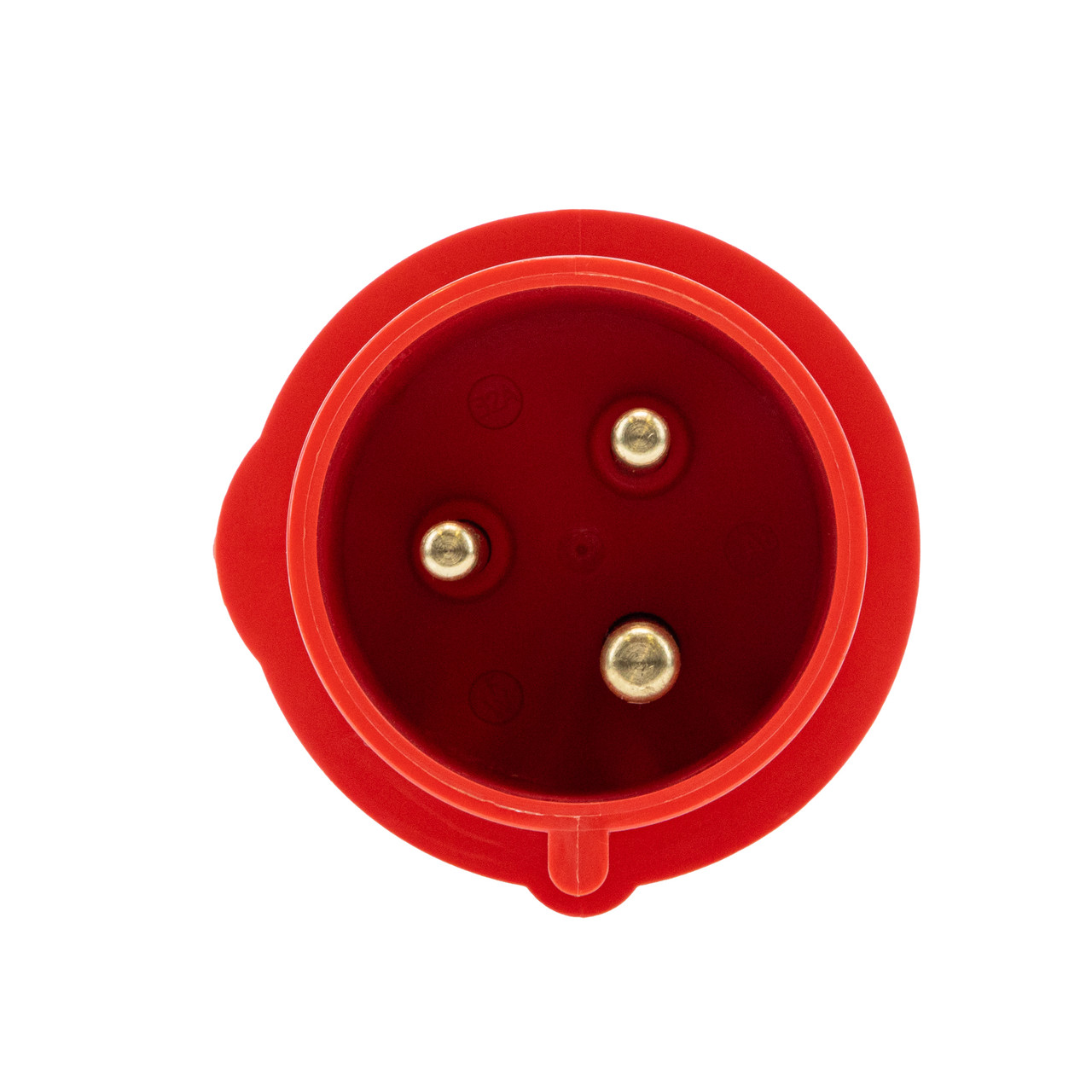 Walther Electric 230319 Pin and Sleeve Plug 30A 3 Wire 480 VAC 7Hr IP44 Splashproof - 330P7 Industrial Grade IEC (Red)