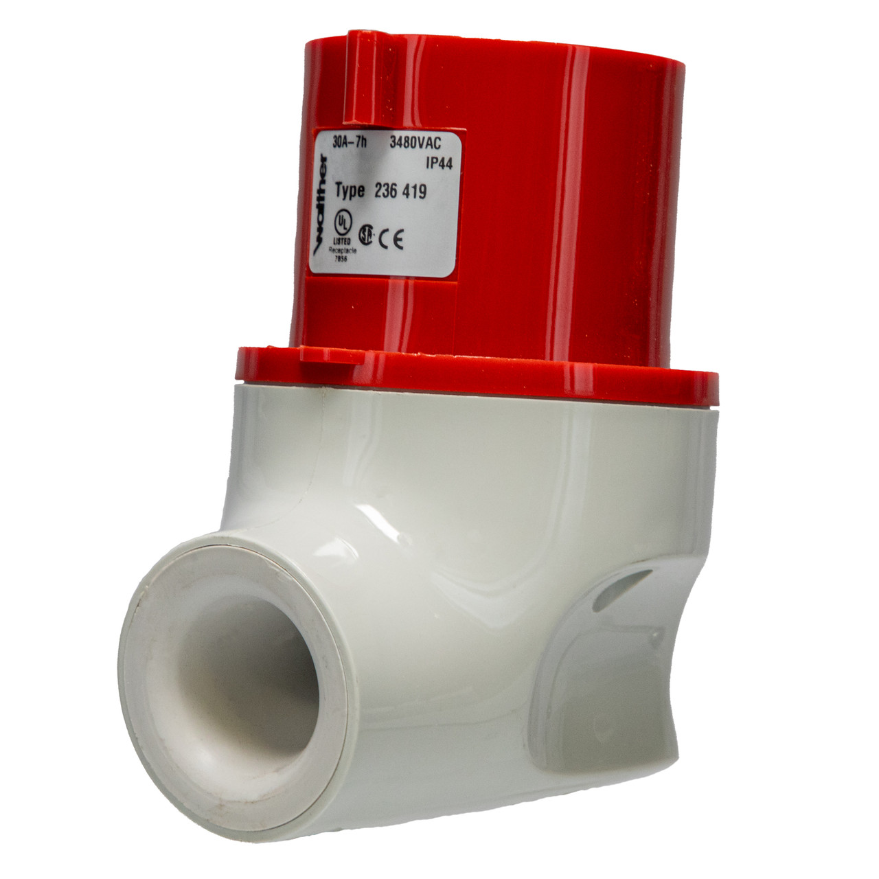 ＳＷＪ-SQRC01 Walther Electric 236419 Pin and Sleeve Plug Angled 90° 30A 4 Wire