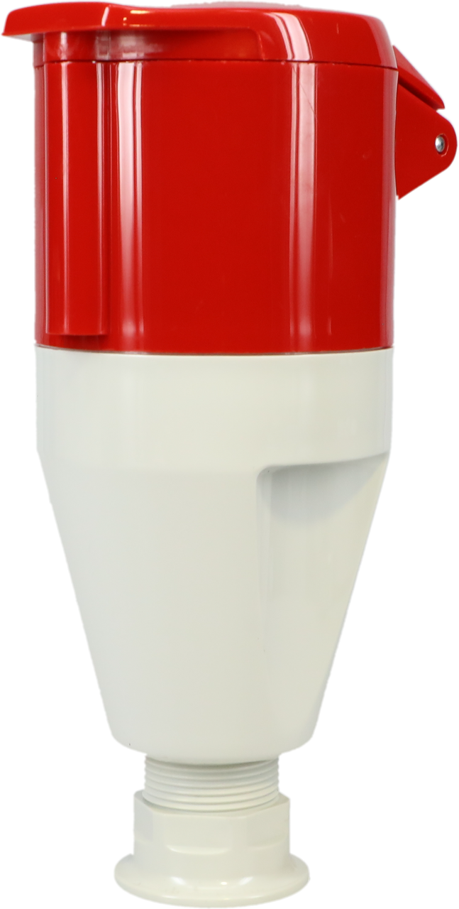 Walther Electric 331511 Pin and Sleeve Connector 32A 5 Wire 440 VAC 11Hr IP44 Splashproof - 530C1 Industrial Grade IEC (Red)