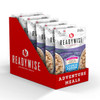 ReadyWise 6 Pack Trail Treats Cookie Dough, snack packages displayed in a red cardboard holder with Adventure Meals branding