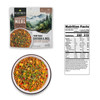 ReadyWise Readywise 2-Day Adventure Meal Kit, prepared teriyaki chicken and rice dish in a bowl, with packaging showing mountain scenery and nutrition facts.