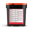 ReadyWise Readywise 52 Serving Emergency Food - Prepper Pack Bucket, black bucket with red lid and detailed nutritional information on the label.