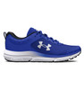 Under Armour Charged Assert 10 Running Shoes, blue athletic shoes with a white midsole and Under Armour logo on the side.